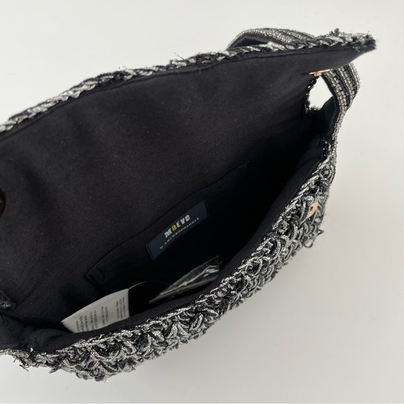 Anthropologie Fiona Bag Silver Black - Picture 5 of 10